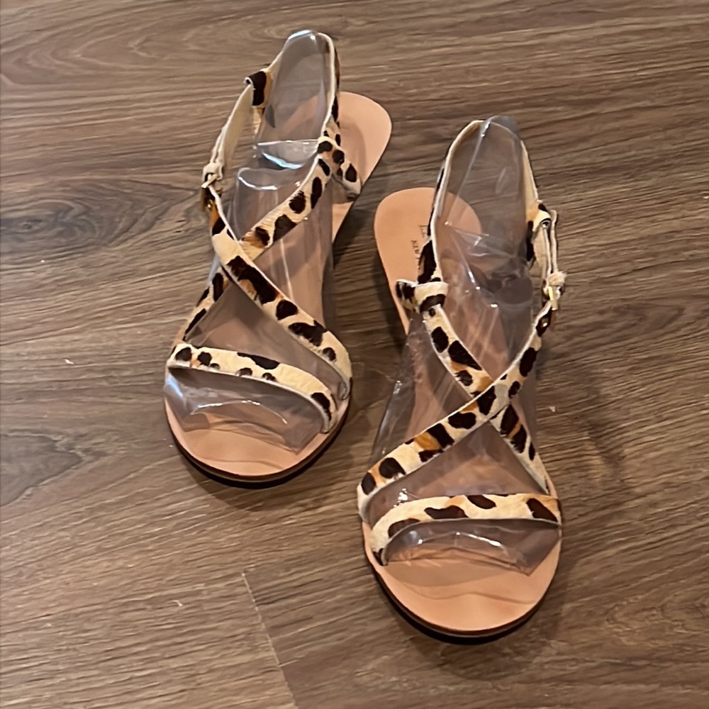 KATE SPADE - Animal Print Wedge Sandals - Picture 2 of 12